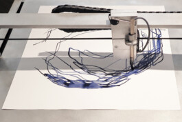 Liat Segal \ Vessel Streaming \ Solo Exhibition \ La Rochelle \ Zero1 Festival - Drawing Machine Liat Segal - art, science, and technology