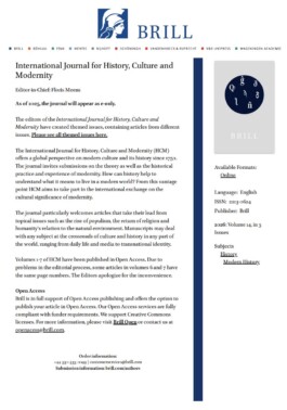 International Journal for History, Culture and Modernity Liat Segal - art, science, and technology